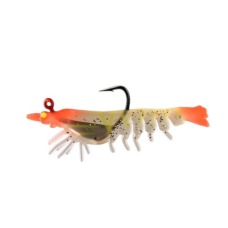 Taiyu Luminous Lead Shrimp Lure Artificial Soft Bait Biomimetic Multi-segment Shrimp Hook Bass 7cm 10g (as the picture,7cm 10g&Standard)