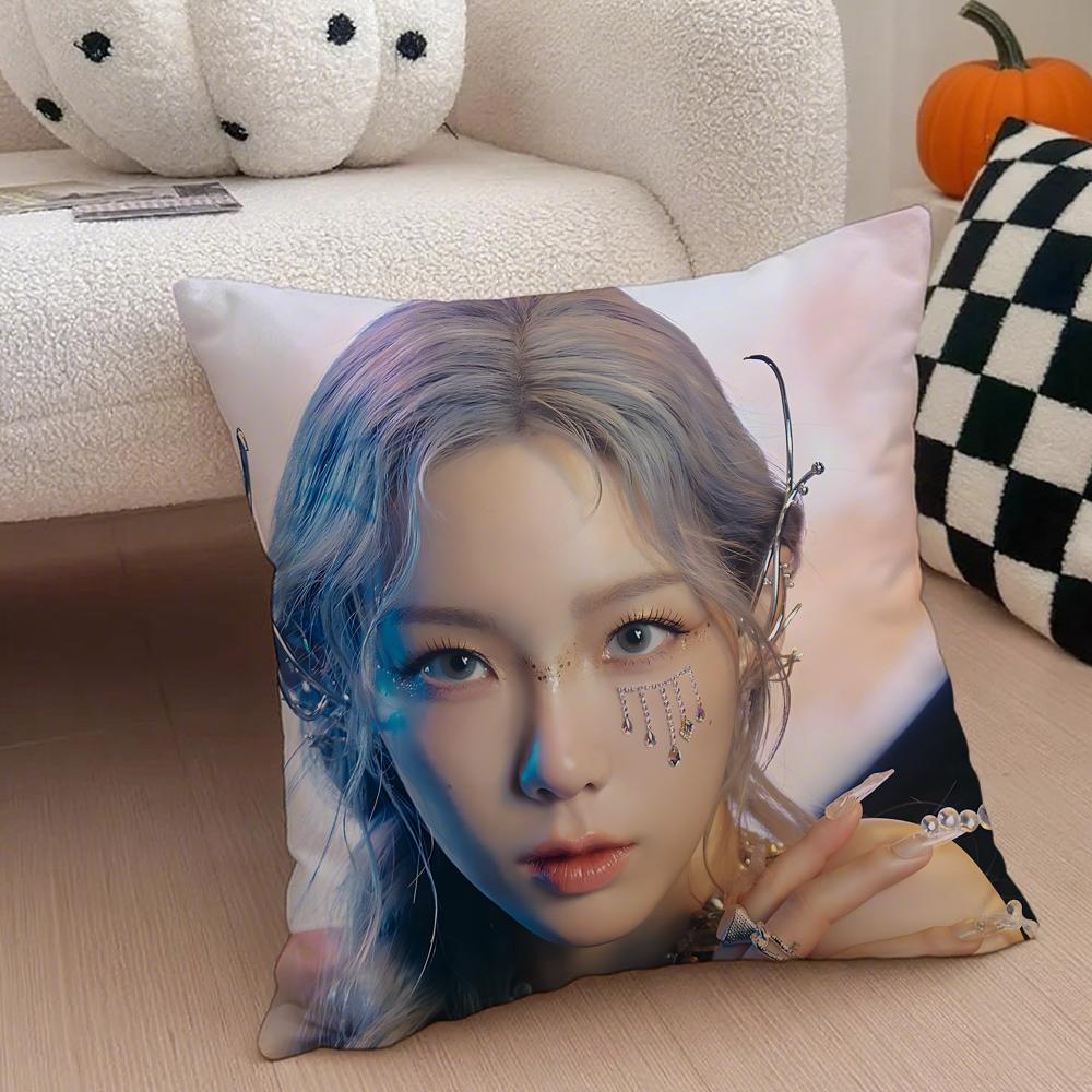 Singer Powerful TTaeyeon Cushion Cover Throw Pillow Cover Hidden Button Durable Polyester Chair Cushion