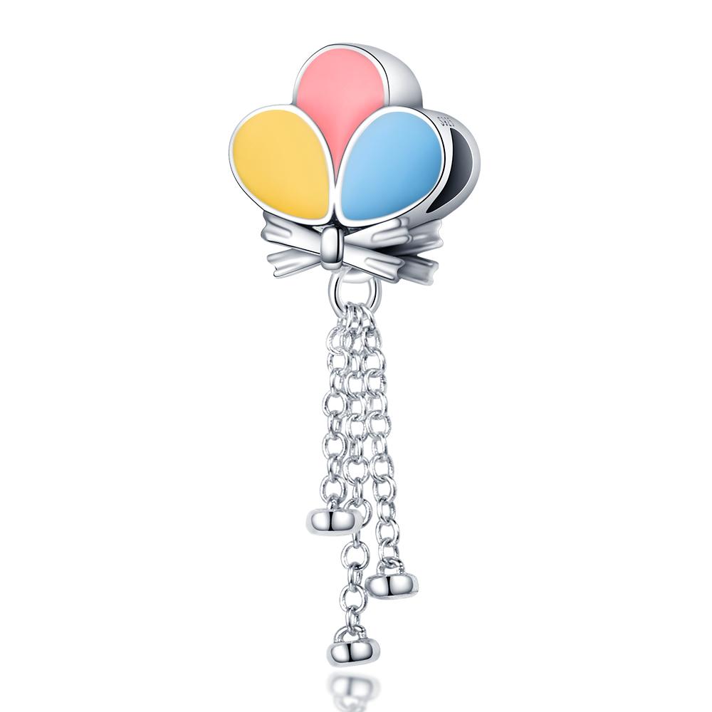 925 Solid Silver  Air Balloon Style House Heart Paw Print Pendant DIY Beads Fit Original  Charms Bracelet Fine Jewelry