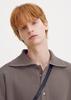 UMARMUNG Crisp Cotton Crochet Collared Pullover_Mushroom