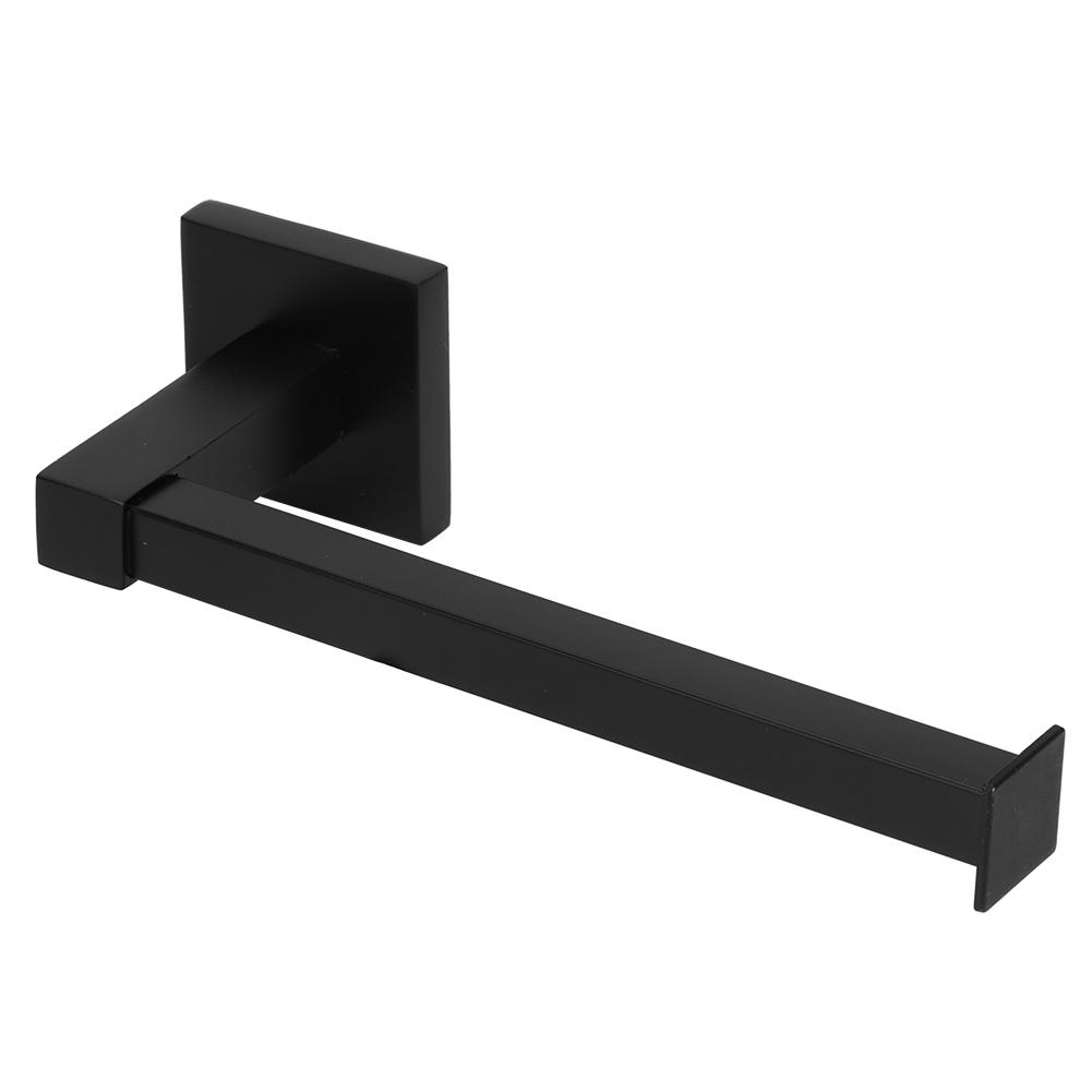 Black Wall Mounted Rack Toilet Roll Paper Holder Bathroom Tissue Rack Storage Shelf