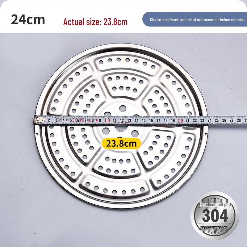 304 Stainless Steel Steaming Plate for Baozi and Dumplings - Round Steamer Sheet for Home Water Bath Use