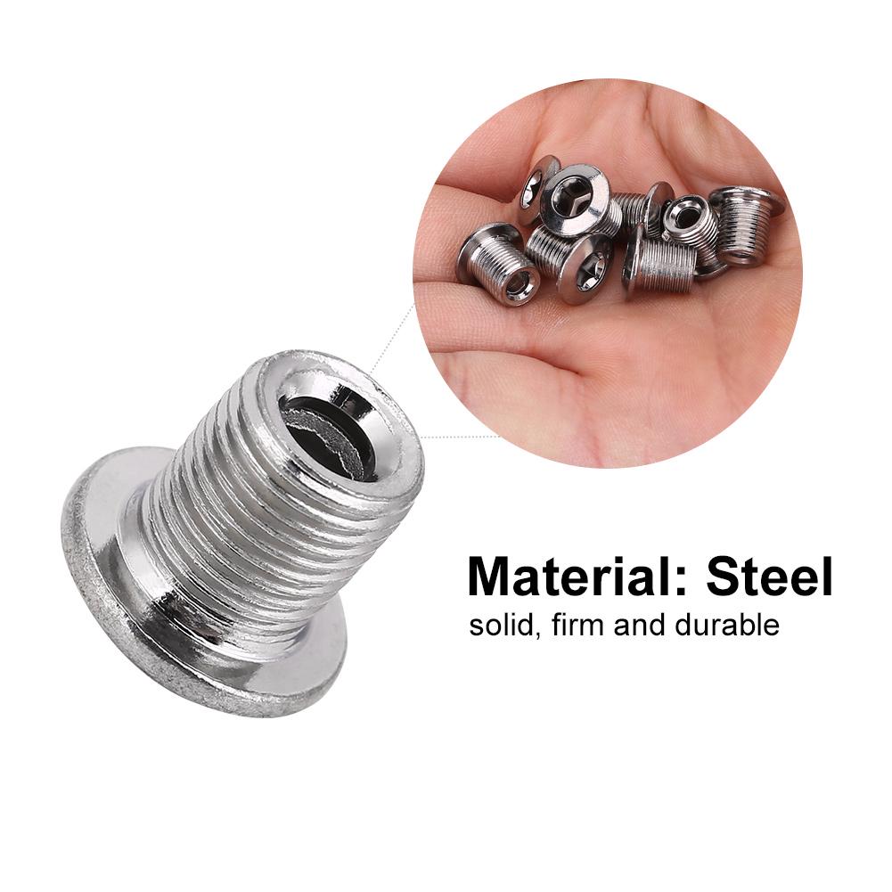 8Pcs Pack Mountain Road Bicycles Chain Wheel Crankset Locking Screws Bolts Parts