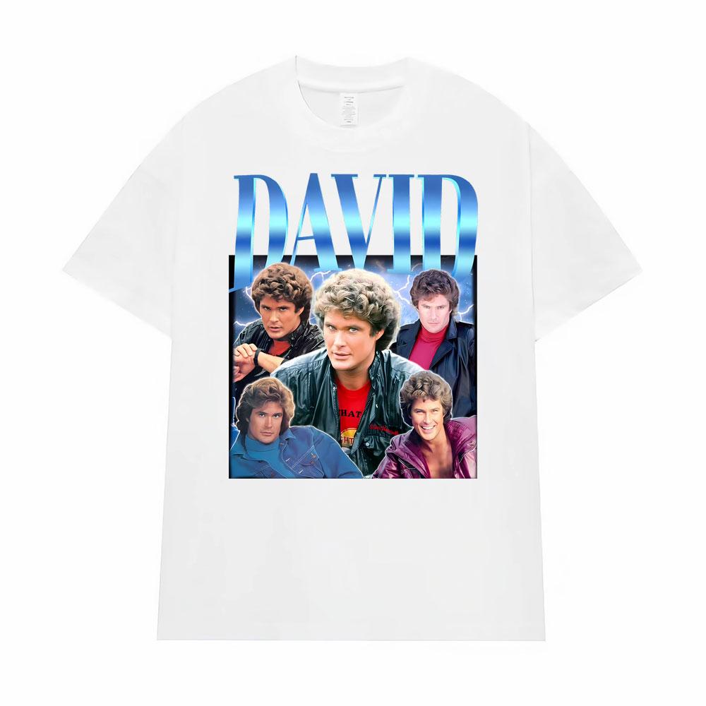 David Hasselhoff Homage Retro Graphic T Shirt Unisexs Clothing Harajuku Gothic Oversized T Shirts Summer Tops High Quality Tshirt