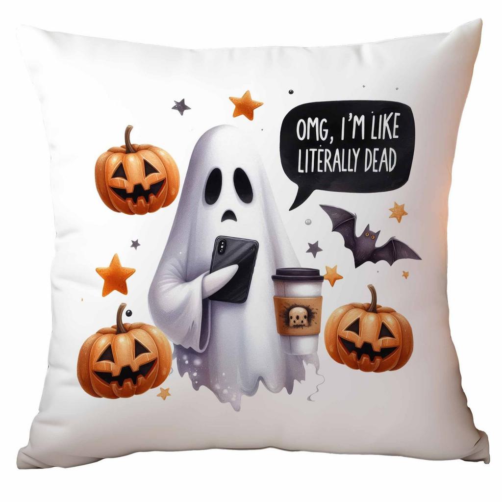New Popular Halloween Pillowcase Cute Ghost Series Linen Material Halloween Sofa Decoration