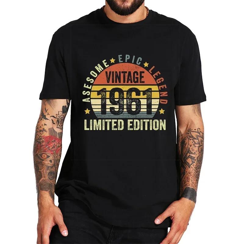 

Vintage 1961 Limited Edition Birthday TShirt Husband and Wife T Shirts Harajuku Streetwear Birthday Gifts Summer Vintage T-shirt S разноцветный