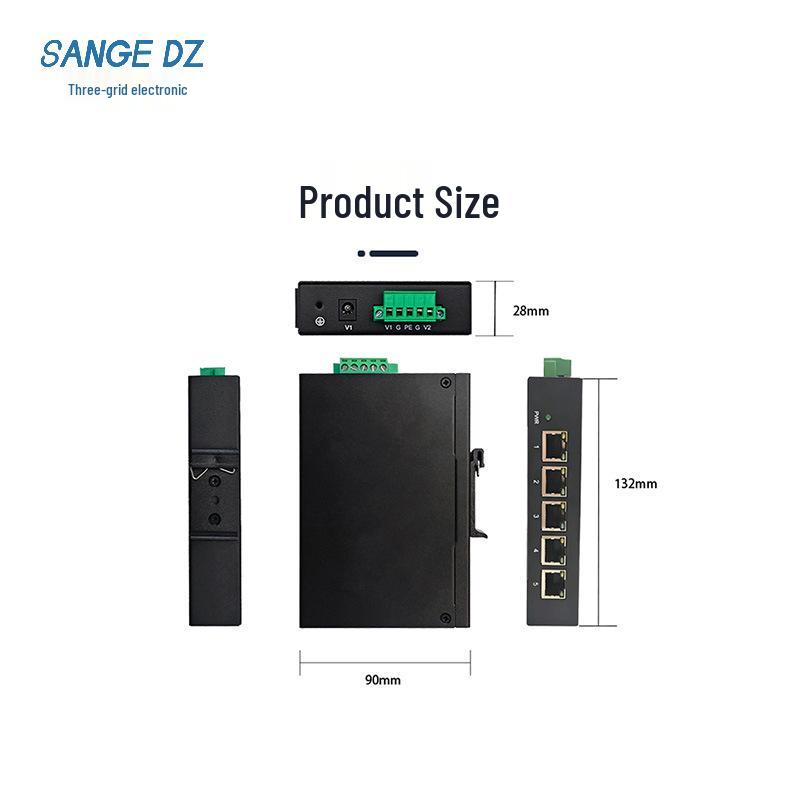 Industrial 3-Section 5-Port PROFINET & 8-Port Modbus TCP Ethernet Switch