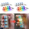 Mechanical Keyboard Keycap Stress Relief Toy 4-Key Transparent LED Light Portable Fidget Toy for Office Workers Students