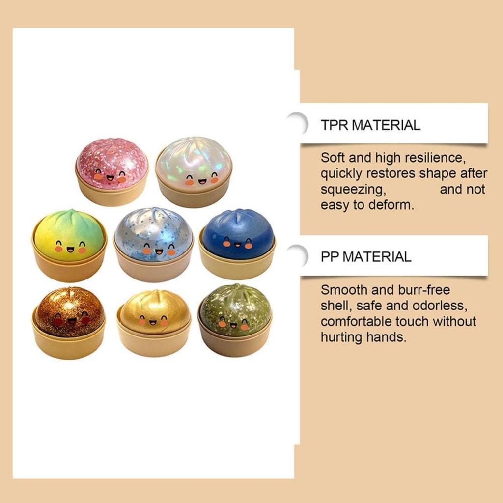 Sparkling Soft Dumpling - Glitter Dumpling, Slow-Rising Sensory Compress for Stress Relief, Ideal for Anxious Students and Office Professionals