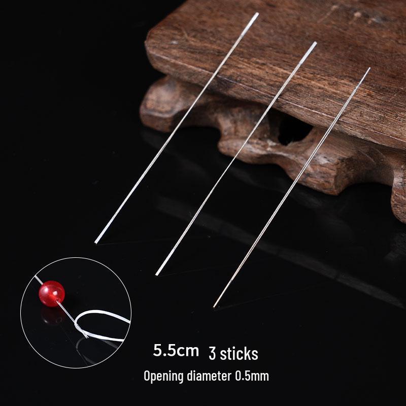 Wenwan Crochet & Beading Set: Steel Wire Hooks, Twisted Needles, and Stringing Line for Buddhist Beads