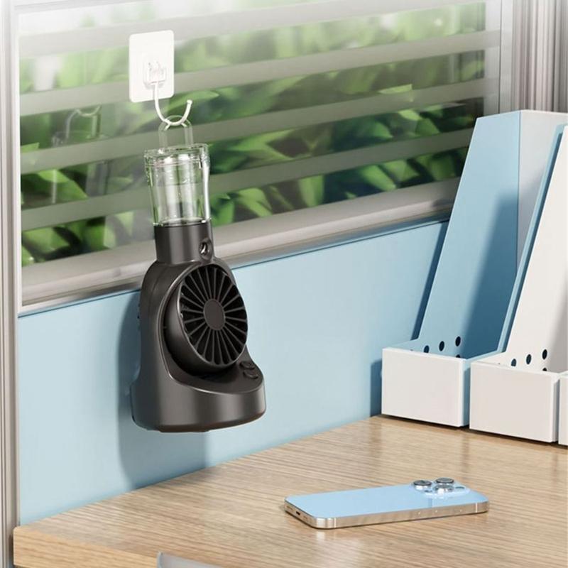 Small Desk Fan Powerful Spray Fan Small Pocket Fan Lightweight Rechargable Fan Misting Spray Fan Plastic Material
