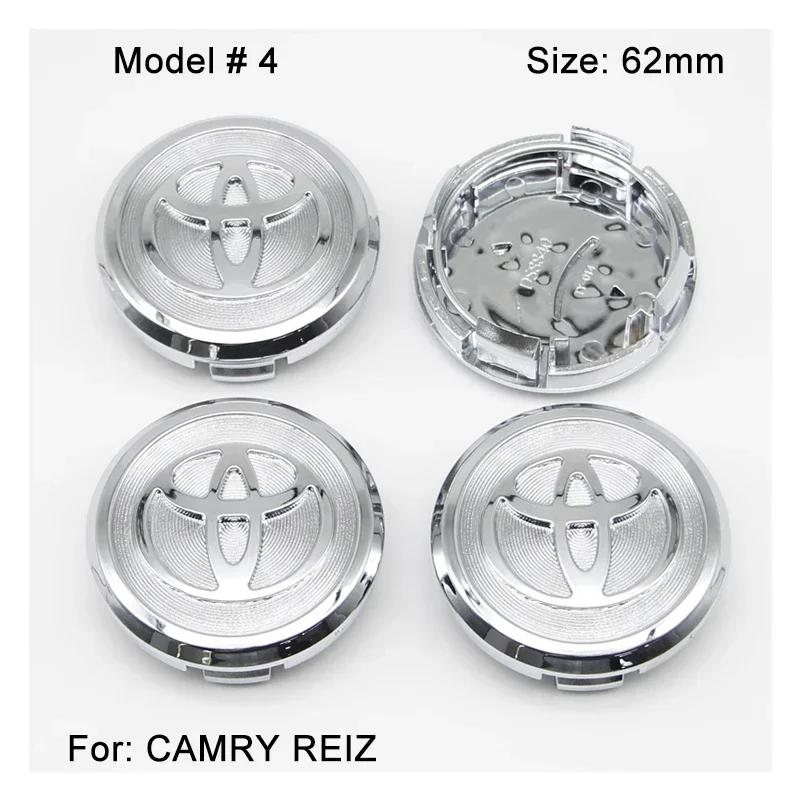 4Pcs 57/62mm Car Wheel Center Hub Cap Rim Cover For Toyota Corolla RAV4 LEVIN Yaris C-HR Camry Prius Prado Car Auto Accessories