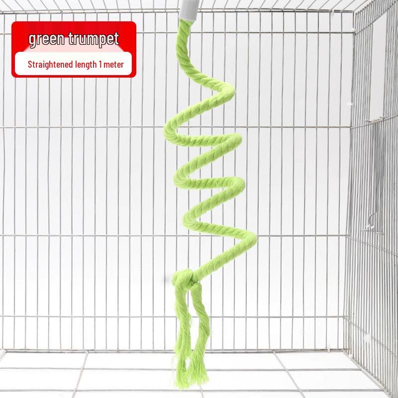 Parrot Climbing Toy: Cotton Rope Swing & Hanging Bridge for Budgies & Cockatiels - Chewable Bird Stand