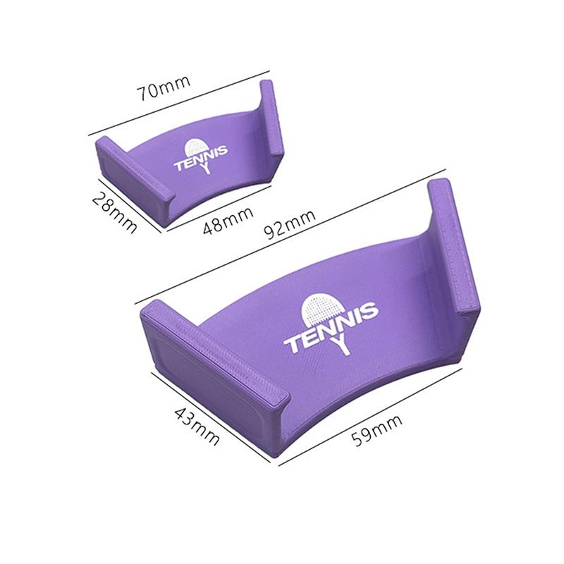 Wall Mounted Tennis Racket Wall Rack Plastic Self-Adhesive Badminton Rackets Holder Durable Punch-Free 1Pc