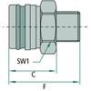 Brake Quick Coupler Plug M18x1.5 DN10 VF 7/1815
