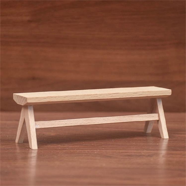 1/12 Scale Miniature Wood Chair/Table for Dollhouses Decoration and Diorama Scene Enhancement Furniture Figurine