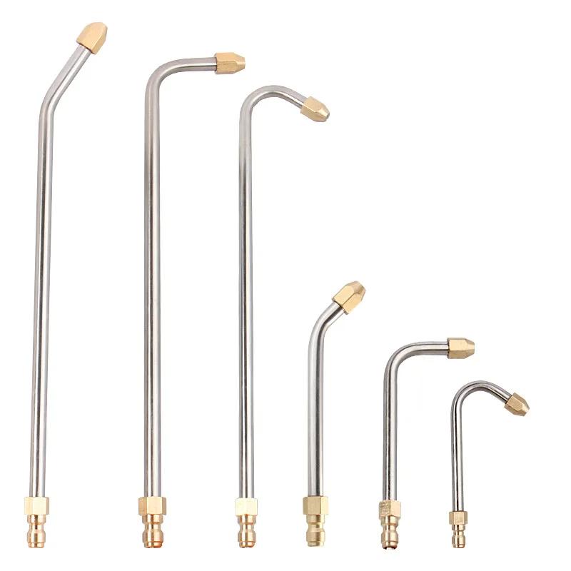 Stainless Steel 30°90°&U Bend High Pressure Washer Rod - 1/4" Quick Connect Cleaning Wand for AC Car Ventilation Duct Cleaning