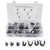 42×Universal Rubber Cushion Insulated Clamp Stainless Steel Cable Clamps Assortm
