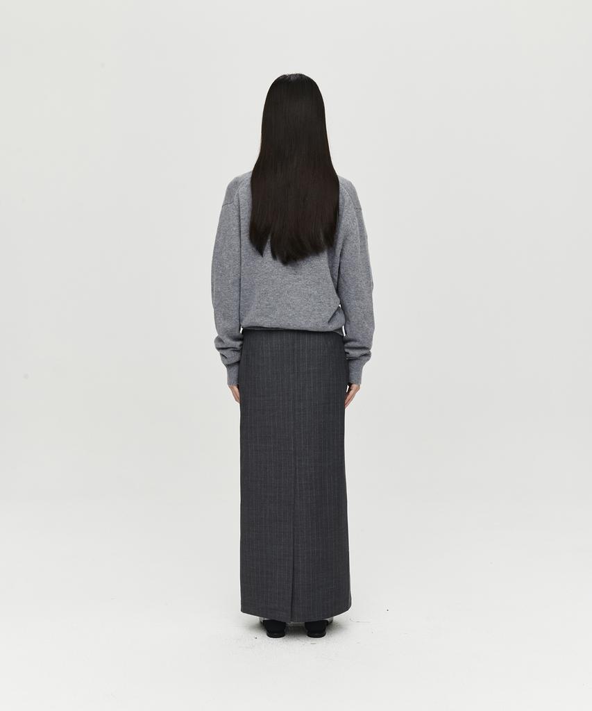 Hoite Classic Stripe Skirt (Charcoal)