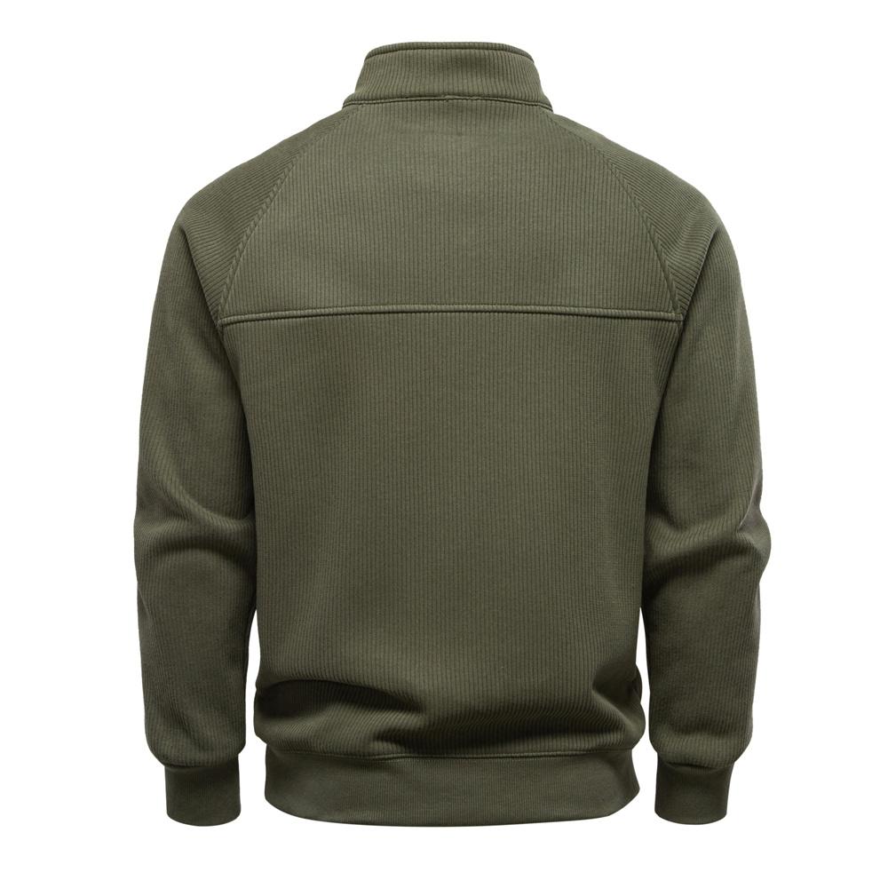 Brand Men Winter Thermal Sweater Cotton Zipper Slim Fit Thermal Underlayer Top Luxury Soft Shell Pullover Sweatshirt