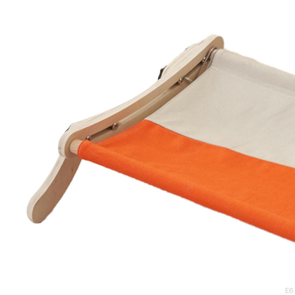 Cat Window Perch Hammock Durable with Wood Frame Space Saving Bed Lounge for Kitten