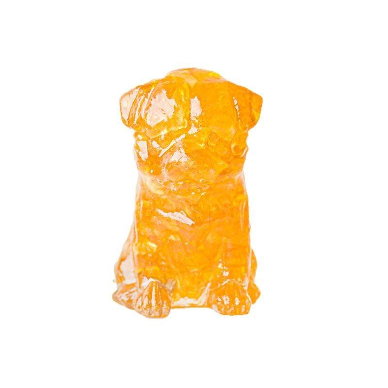Resin Craft Pet Statue With Genuine Water Crystal For Modern Living Room Accent