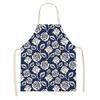 1 Pcs 55x68cm Cotton and Linen Apron Blue Porcelain Cooking Sleeveless Bib Anti-greasy Kitchen Mandala Supplies Chef Aprons