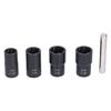 5Pcs Lug Nut Socket Set Convenient Efficient High Hardness Durable Twist Socket Set for Worn Rusty