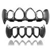 European Six-Tooth & Four-Tooth Hollow Fangs with Flat Teeth Hip Hop Grill Set