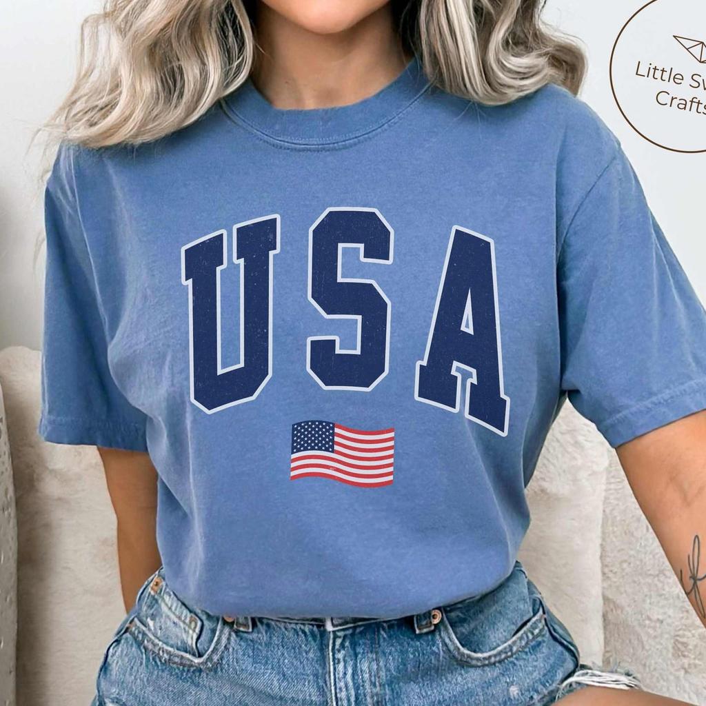 USA Shirt, American Flag Patriotic T-shirt, 250th Anniversary Comfort Colors Unisex Tee