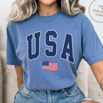 USA Shirt, American Flag Patriotic T-shirt, 250th Anniversary Comfort Colors Unisex Tee