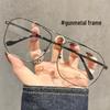 Ultralight Gold Double Bridge Men's Eyeglass Frame - Extra Large, Slimming Fit for Prescription Lenses