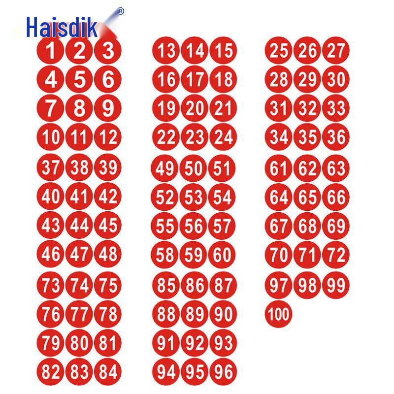 Haistik 10cm Waterproof PVC Number Stickers 10cm