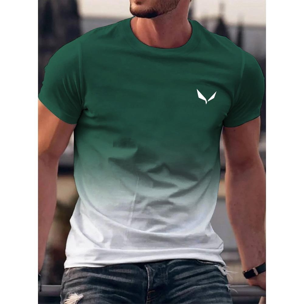 

Playeras para hombres Bird Print Slim Fit Casual Round Neck Short Sleeve T Shirt Top Short Sleeve Tee Tops Leisure black pink XL