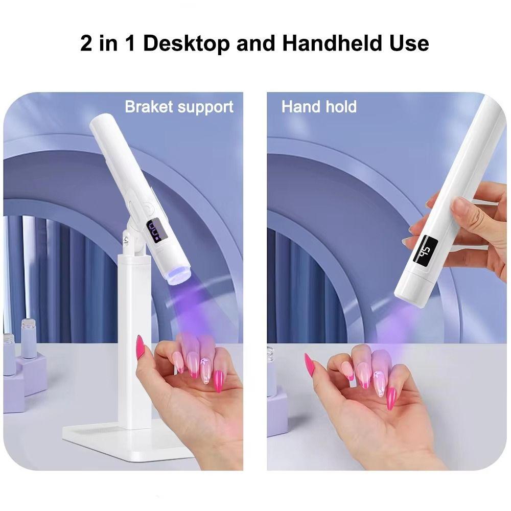 2 Modes Nail Dryer Lamp with Stand Portable Mini Handheld UV Light UV LED Nail Lamp  Manicure Salon