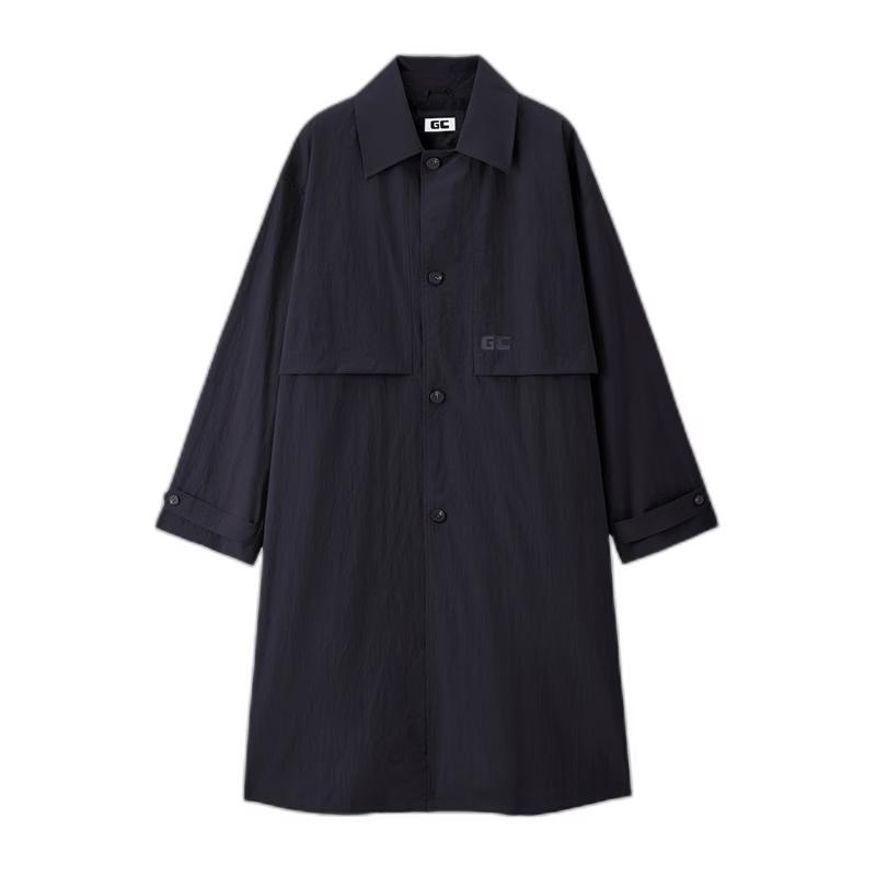 GIORDANO CONCEPTS Unisex Oversized Printed Mid-Length Trench Coat M