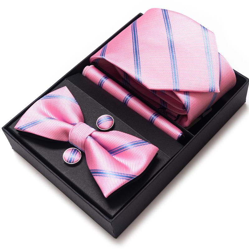 Men'S Tie Bow Tie Set Gift Box 6-Piece Set Tie Business Dress Tie Guangzhou