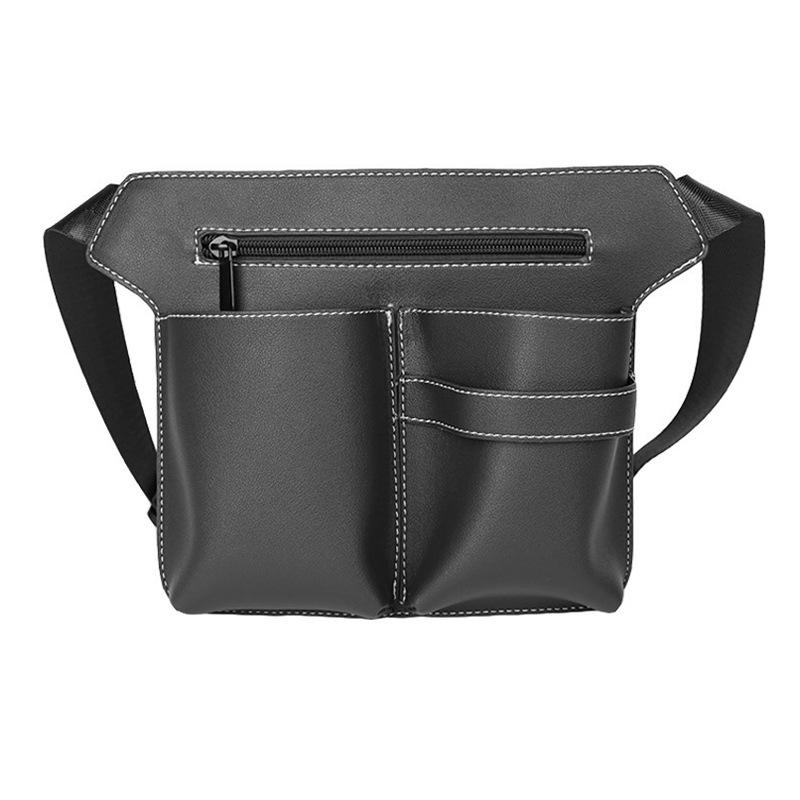 Leather Barber Crossbody & Waist Tool Bag for Scissors and Hairdressing Supplies