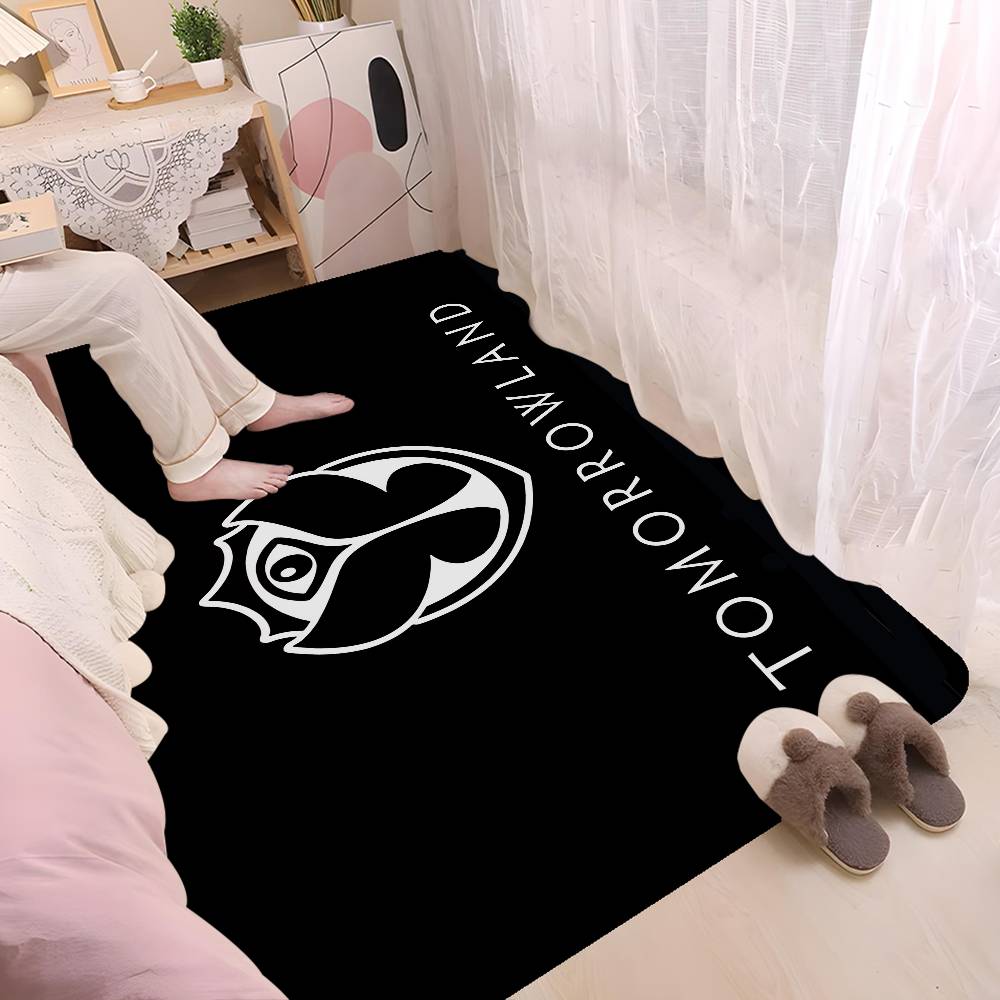 T-Tomorrowland Music Logo Tappeto per Corridoio Stile INS Morbido Pavimento per Camera da Letto Tappetino per Lavanderia Casa Tappeti Antiscivolo per Zona Comodino