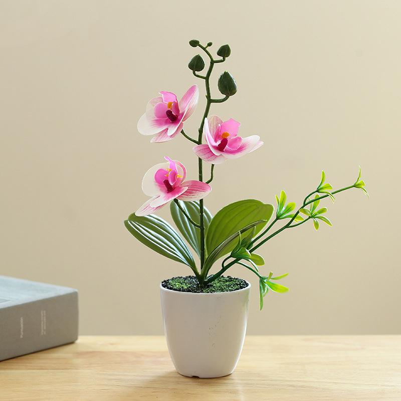 New Artificial Orchids Fake Butterfly Orchids Bonsai Outdoor Indoor Office Potted Plants Family Weddings Party Decorations