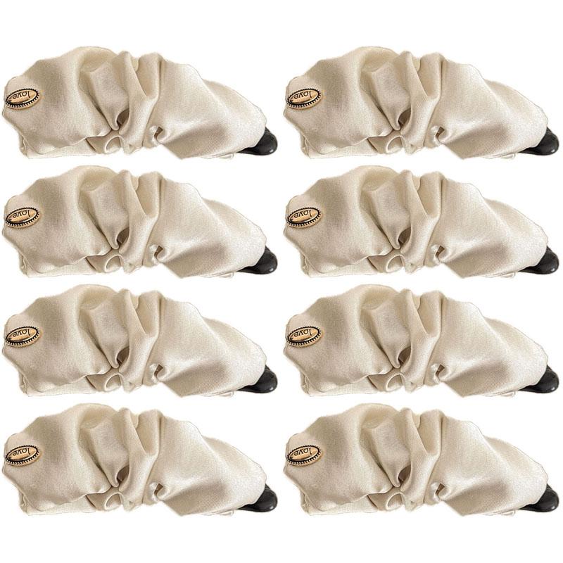 Koreanischer Stil Satin Plissiert Einfarbig Stoff Haarspange Vielseitige Bananen-Klammer Für Frauen Haarschmuck