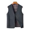 Spring and Autumn Vest Wool Vest Men Wear Vests Outside and Middle-aged Young Thin Suits for Men with Down Horse Clips Inside