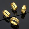 Titanium Steel Jewelry Fashion Punk Men's Ring Corrosion Roman Numerals Stainless Steel Ring Set Factory