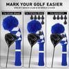3Pcs Knitted Golfing Club Head Covers Knitted Golfing Driver Headcover Golfing Wood Head Covers Golfing Club Accessories