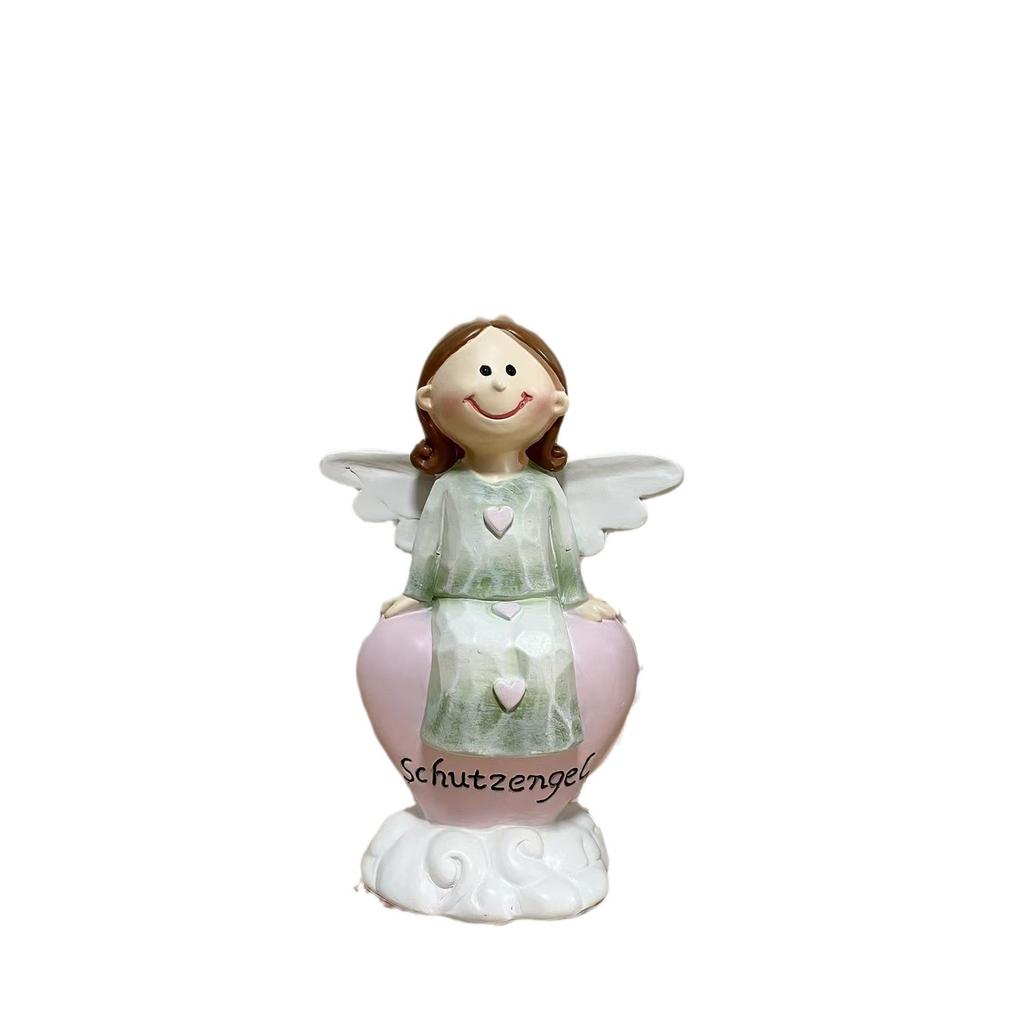 Schutzengel Harzstatue Ornament ist geeignet für Wohnzimmer Desktop Dekoration, um Freunden und Schwestern Freundschaftsstatuen zu senden