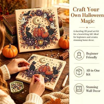Ornament Halloween Pearl Art Kit Friendly Crafts Pearl  Painting  Art Gift