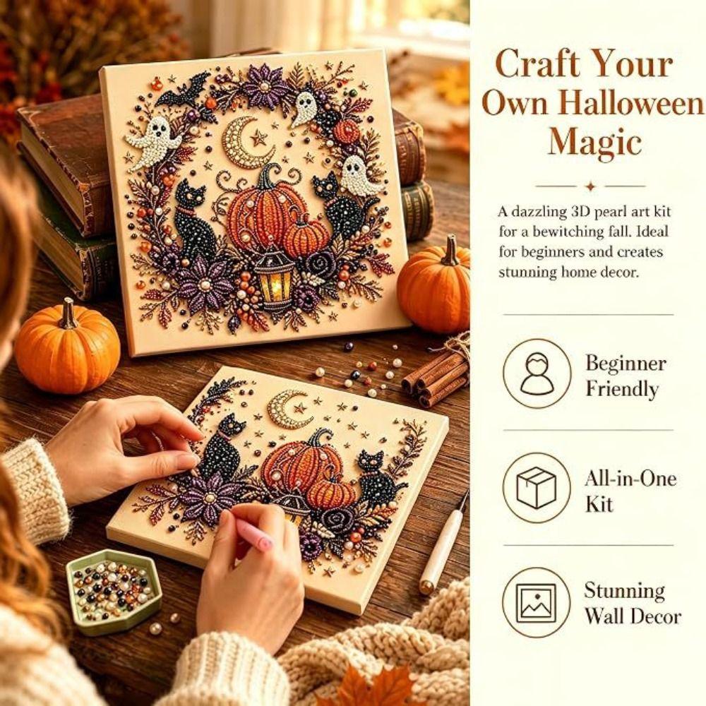 Kit Pittura Perle Amichevoli Halloween Tema Halloween Ufficio