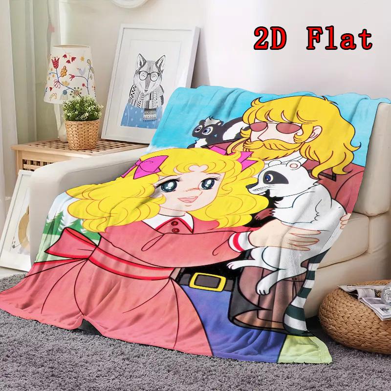 Candy Candy Anime Theme 2D Flat Pattern Flannel Blanket High quality All Seasons Warmth and Comfort Perfect for Christmas Gifts.PMT0914119