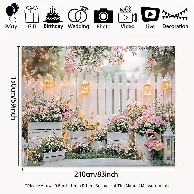 

2D Pink Flower Garden Backdrop for Photography 47.2x31.5inch/120*80cm
