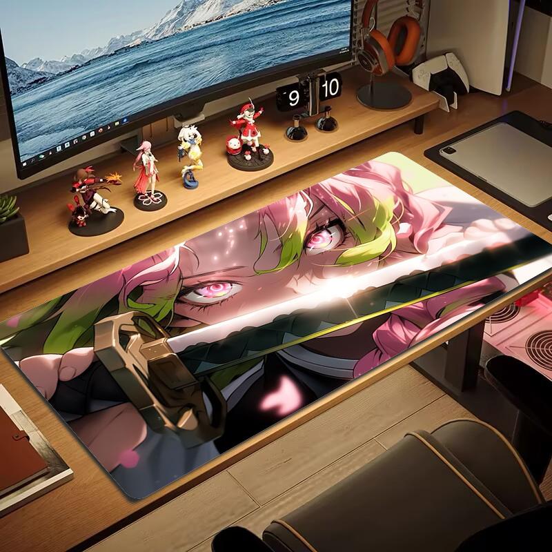 Beliebter Anime Mauspads Große Gaming Tischunterlage Rutschfest Laptop Tablet Großes Mauspads Xxl Matte Mini PC Spielmatte Mit Verriegelter Kante